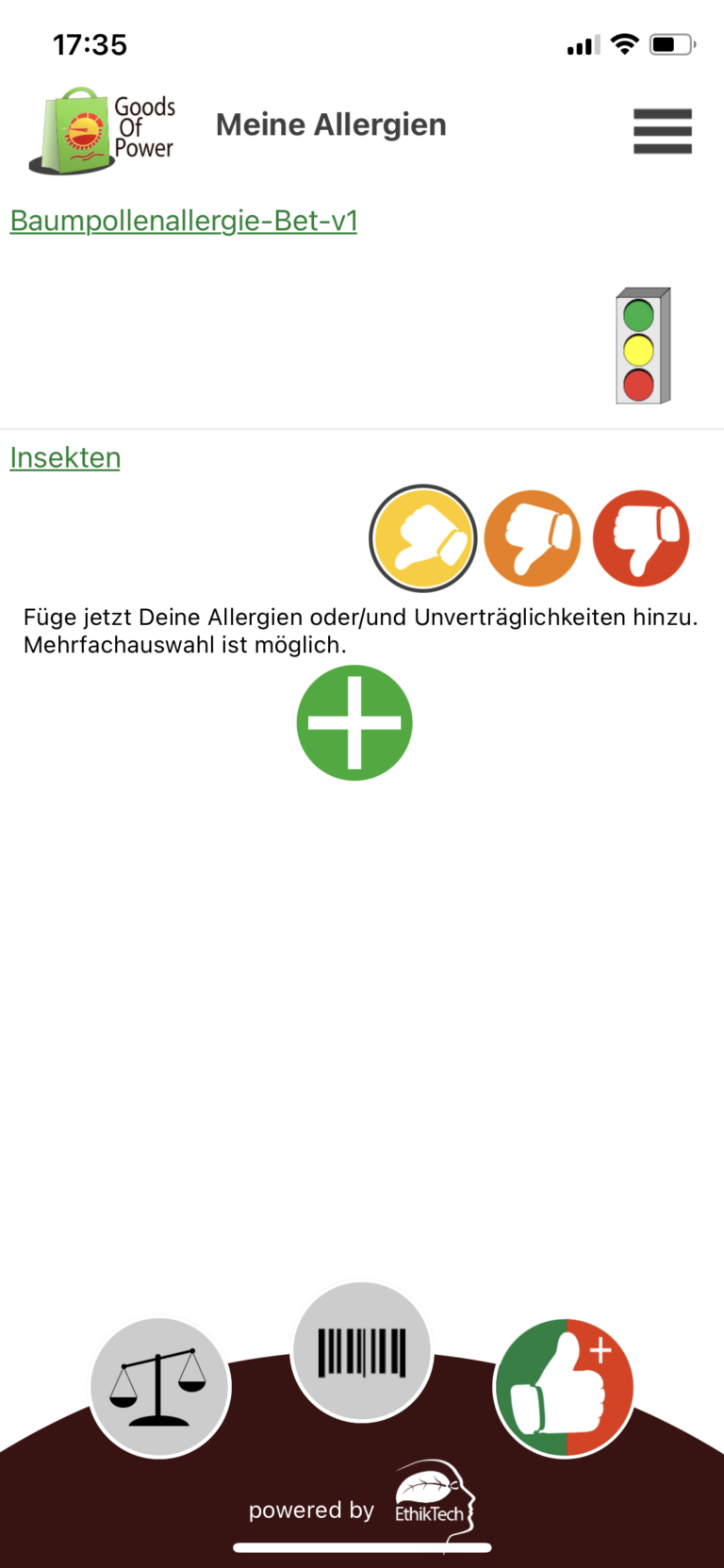 Heuschnupfen App GoodsOfPower